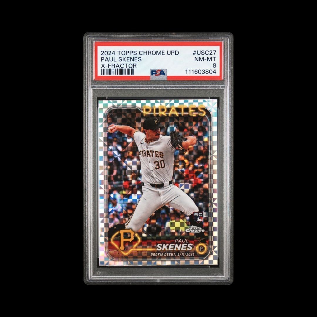 2024 Topps Chrome Update Series – Rookie Debut Paul Skenes #USC27 X-Fractor (RC)