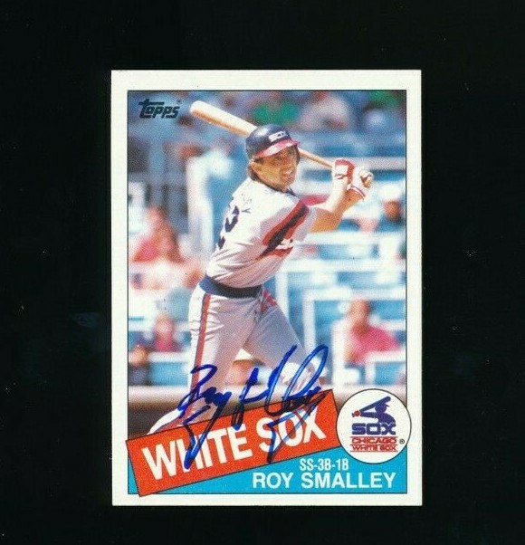 1985 Topps #26 Roy Smalley Autograph White Sox centered SWSW6