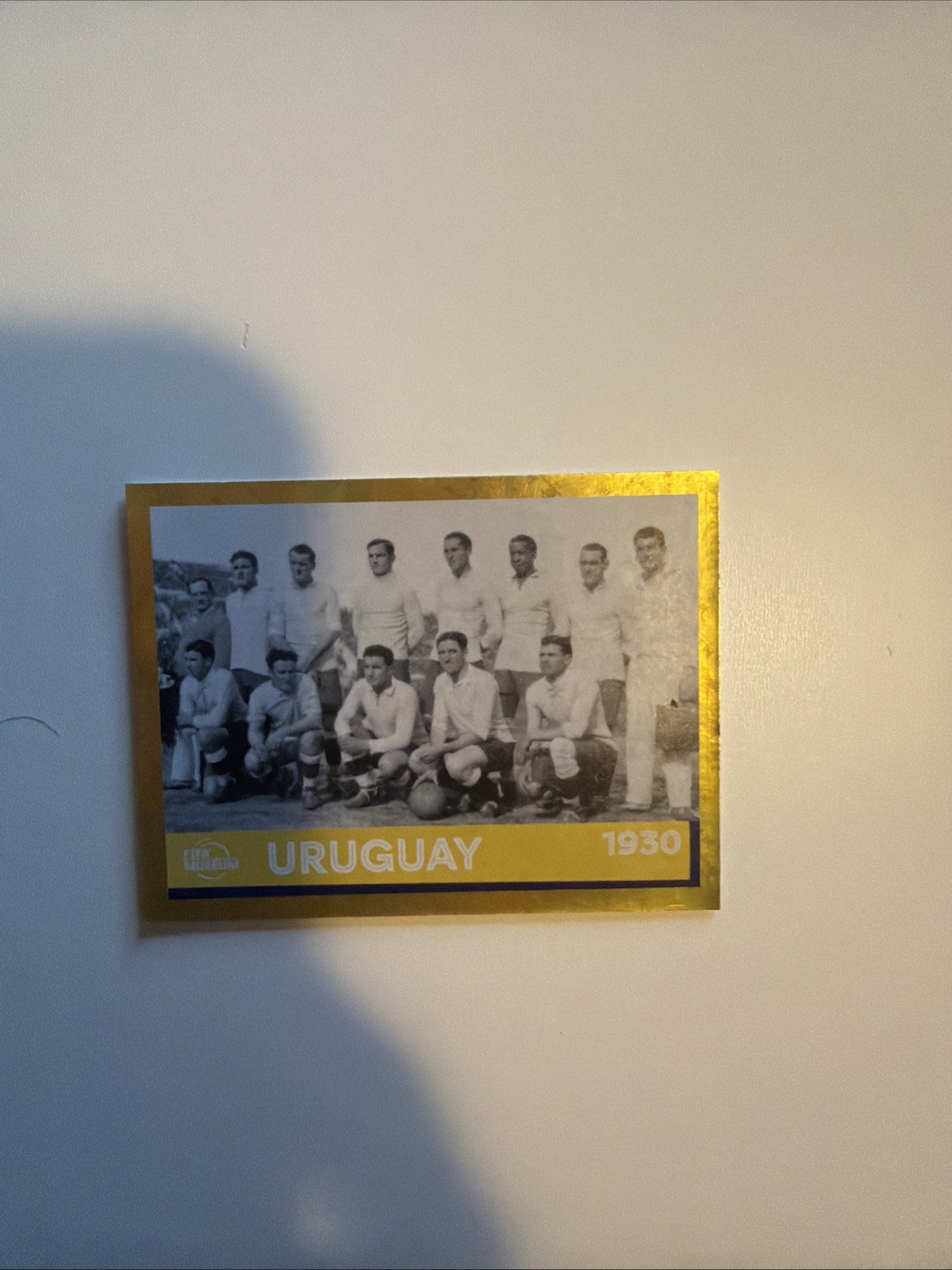 2022 Panini FIFA World Cup USA Stickers- 1930 Uruguay Team Gold Foil #FWC 19