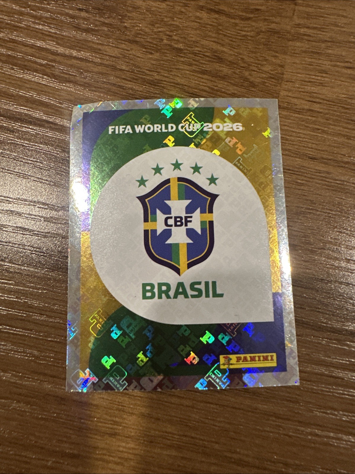 2026 Panini FIFA World Cup Sticker Brasil Team Logo Foil #BRA 1 ICollect Code