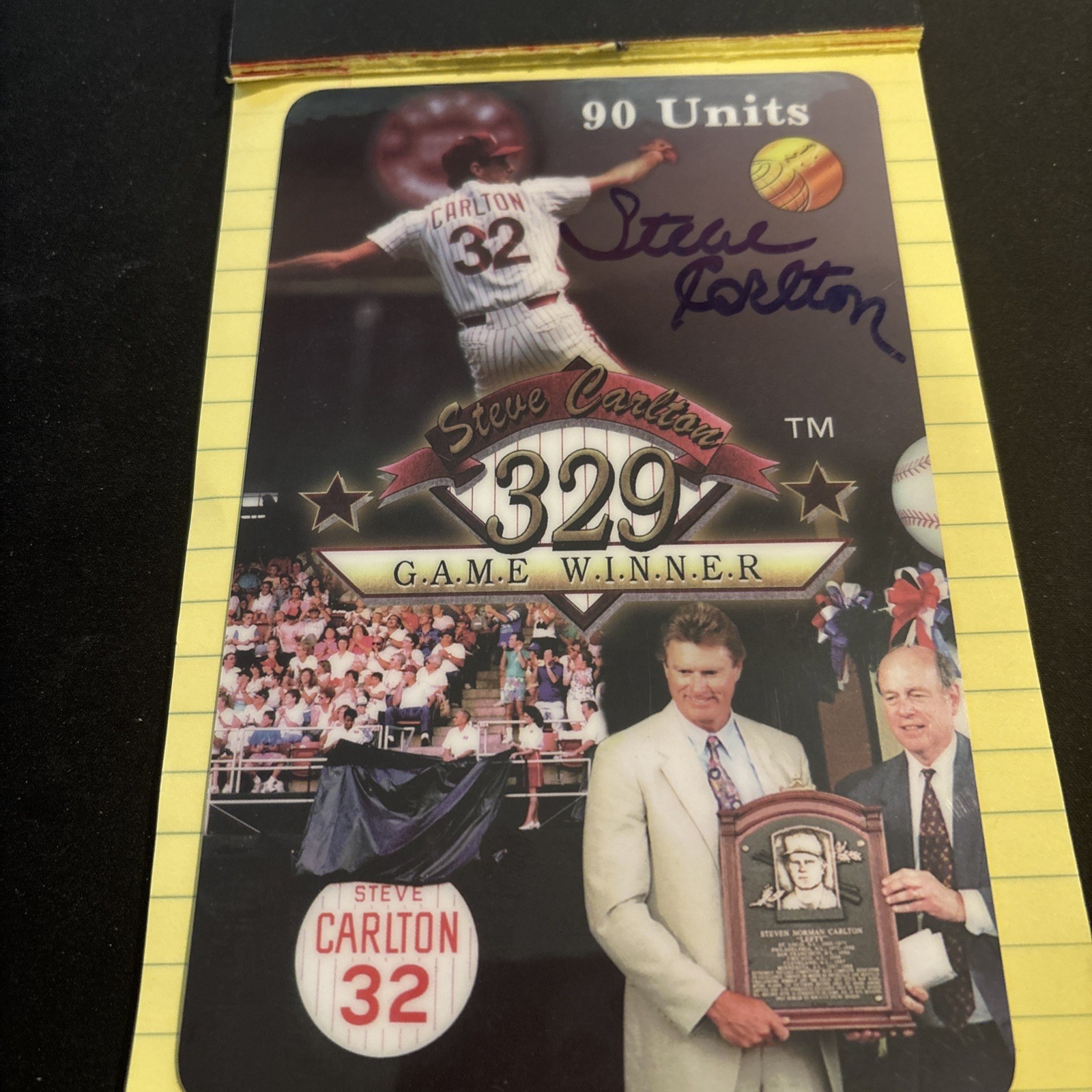 STEVE CARLTON Collectible Phone Card #215/ 4136 Signed By Steve