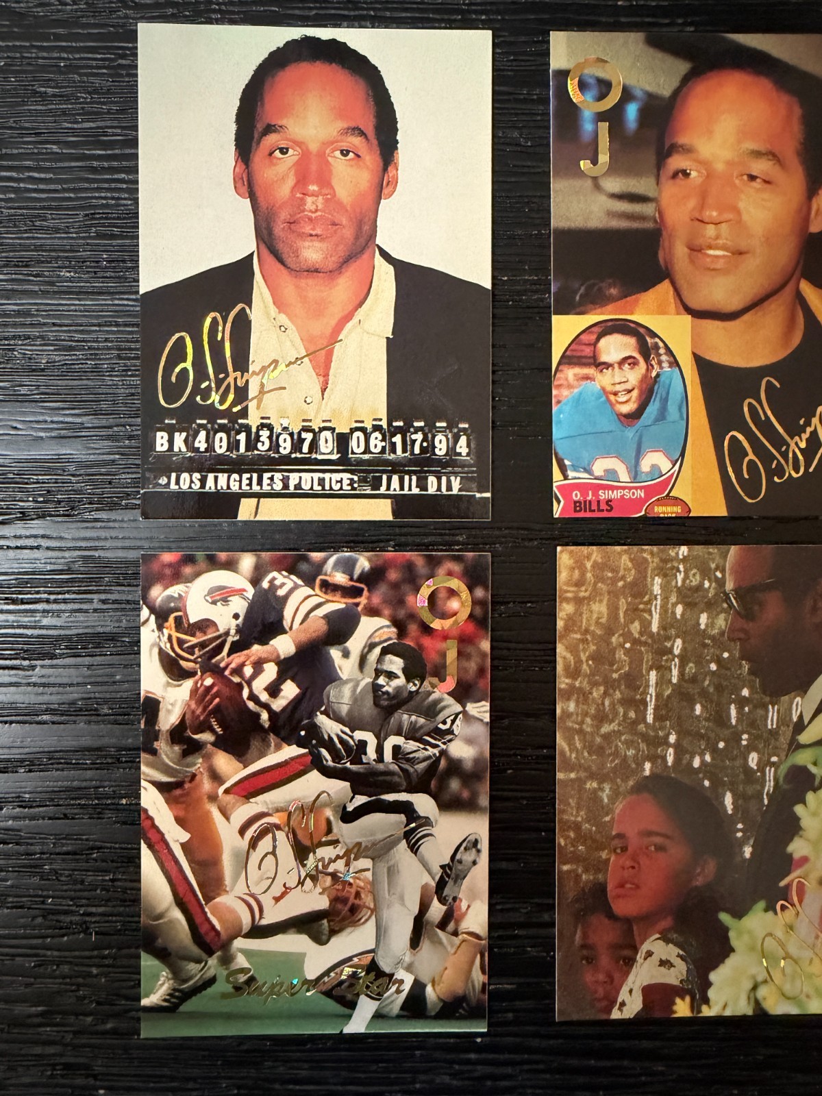 OJ Simpson 1990’s Special Novelty Cards Set of 6 NEAR MINT Rookie & Mugshot