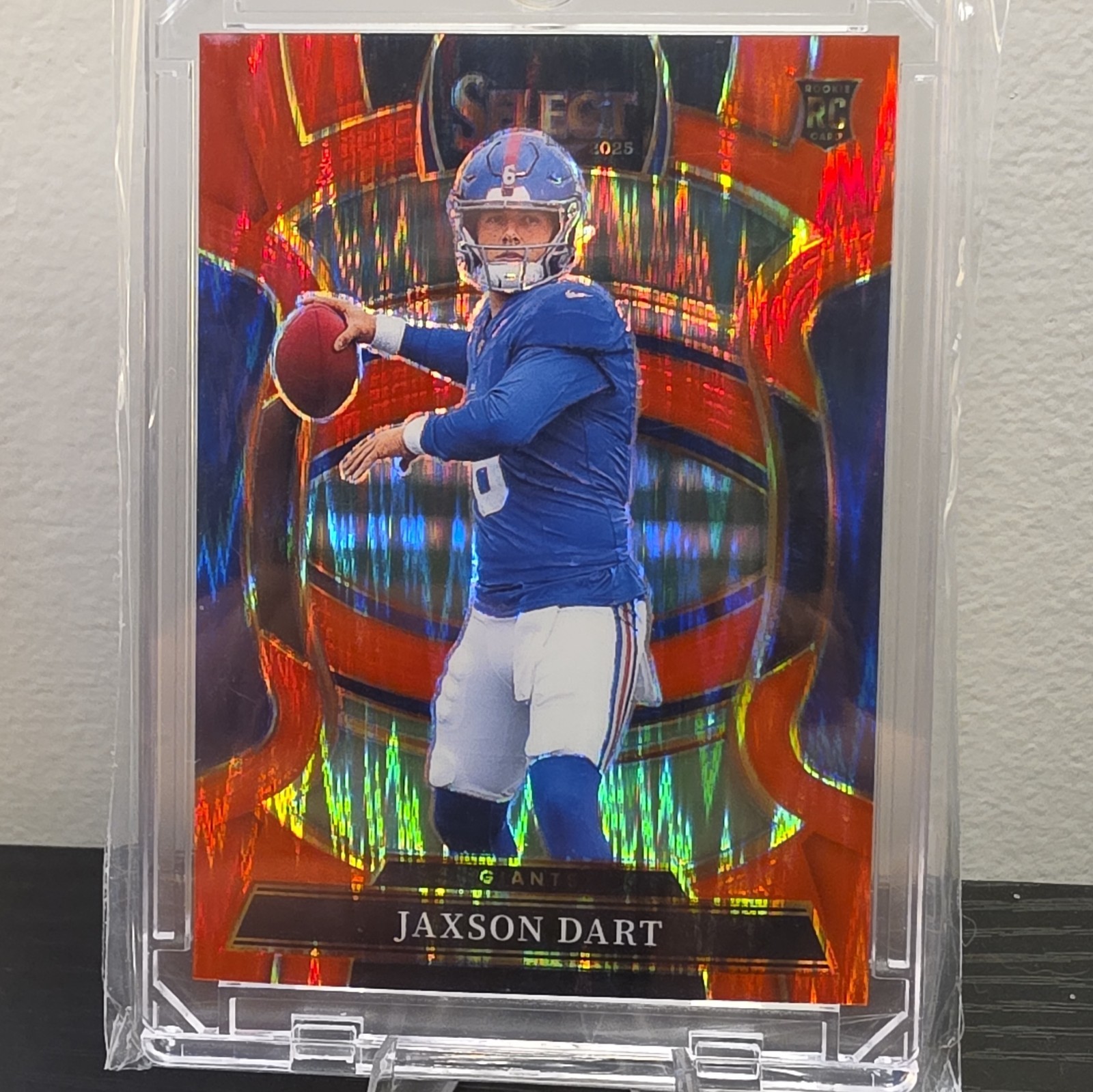 2025 Panini Select – Concourse Jaxson Dart #93 Red prizm shock (RC) 88/249.