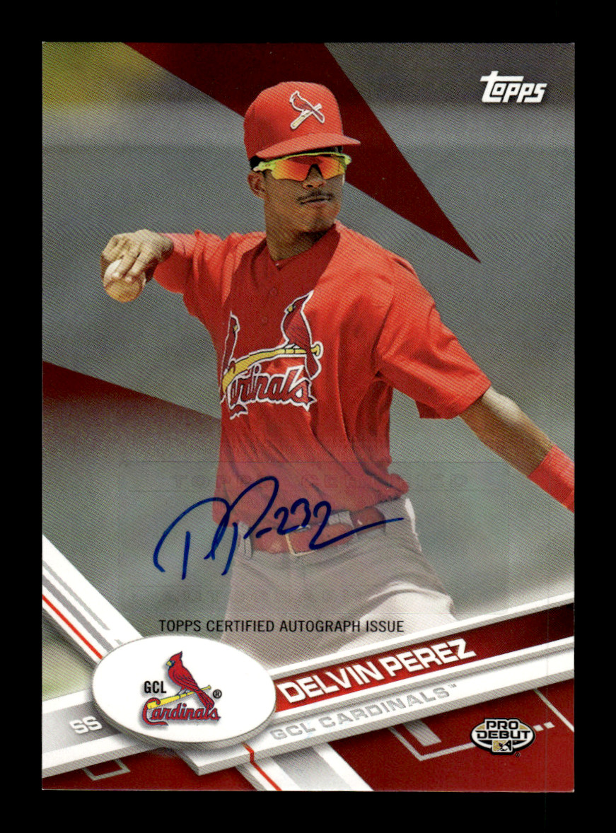 2017 Topps Pro Debut Delvin Perez #67 Autograph Red /10