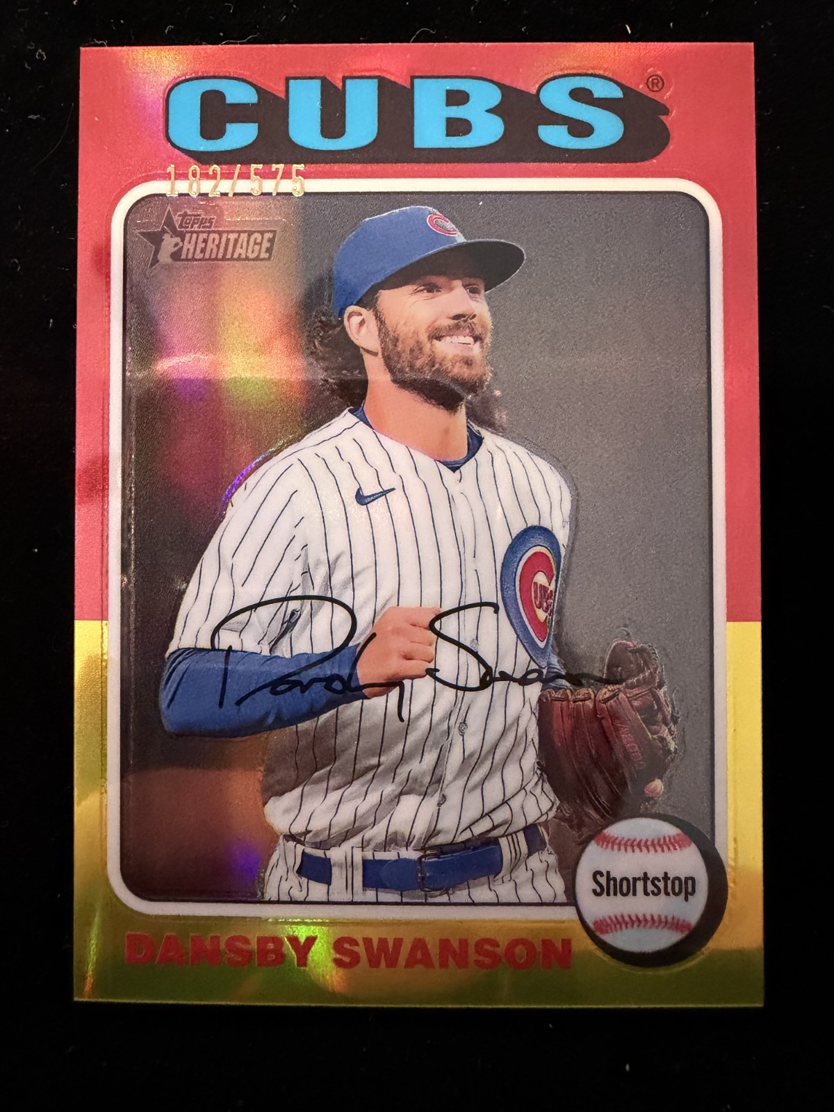 2024 Topps Heritage – Dansby Swanson #457 Chrome Refractor 182/575