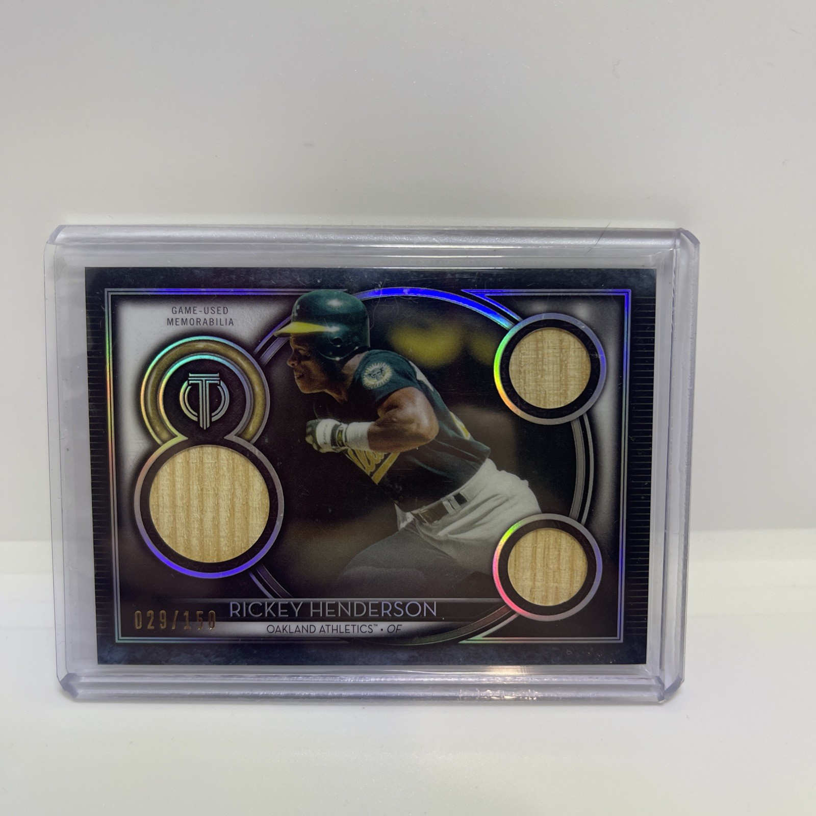 Rickey Henderson 2020 Topps Tribute Triple Relic /150 #TTR-RH HOF!!