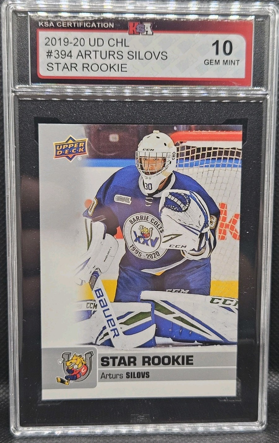 19-20 UD CHL Arturs Silovs Star Rookie KSA 10 Gem Mint 🚨🚨🚨 Pittsburgh Penguin