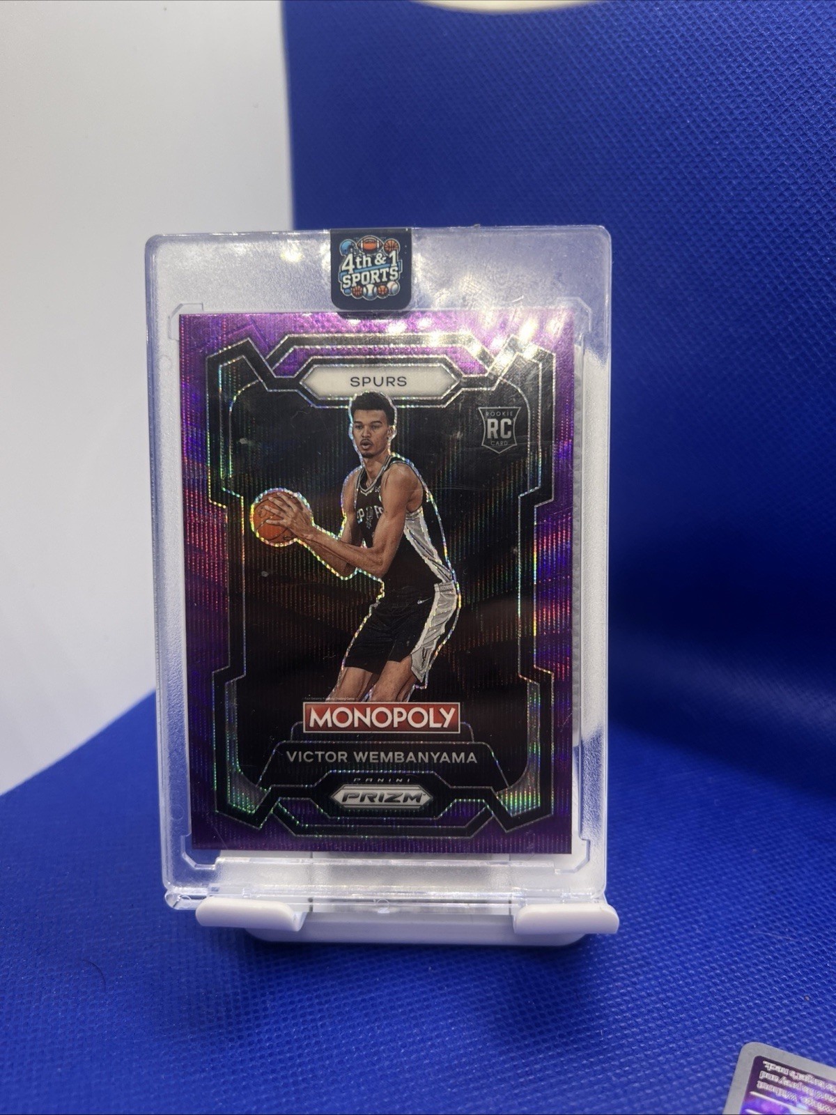 Panini 2023-24 Prizm Monopoly Victor Wembanyama Rookie Purple Wave Spurs #81