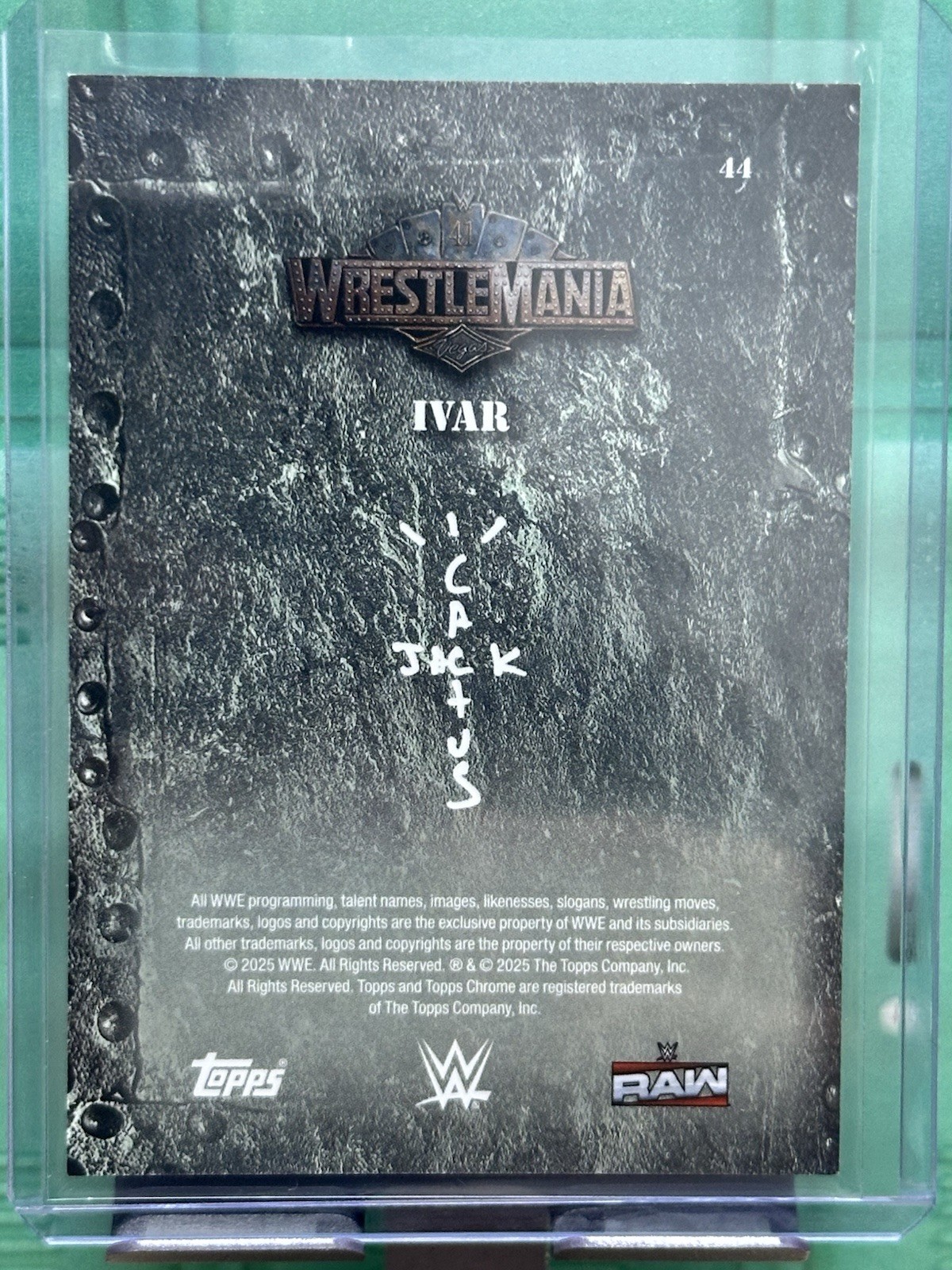 Ivar Orange RayWave 2025 Topps Chrome Cactus Jack WrestleMania 25/25 = eBay 1/1