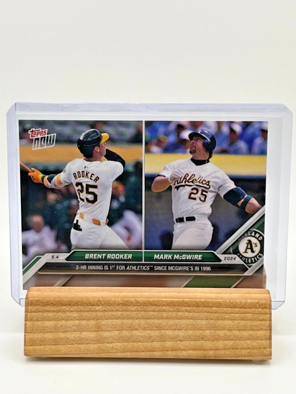 2024 Topps Now Brent Rooker 2 HR Inning Mark McGwire SP /668 ATHLETICS 157