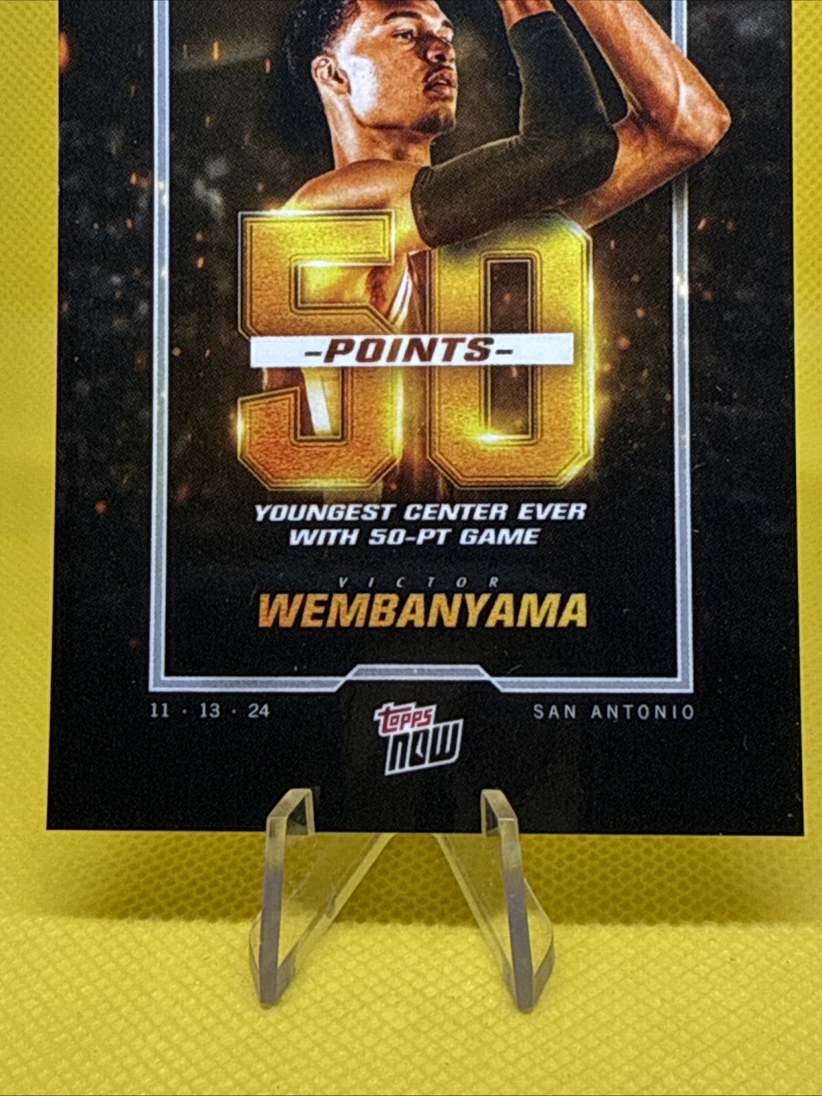 2024 Topps Now Victor Wembanyama Youngest Center Ever With 50 Point Game Rookie