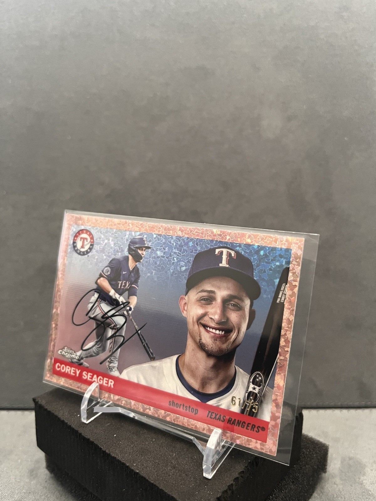2025 Topps Platinum Baseball – Corey Seager Mini Diamond /75