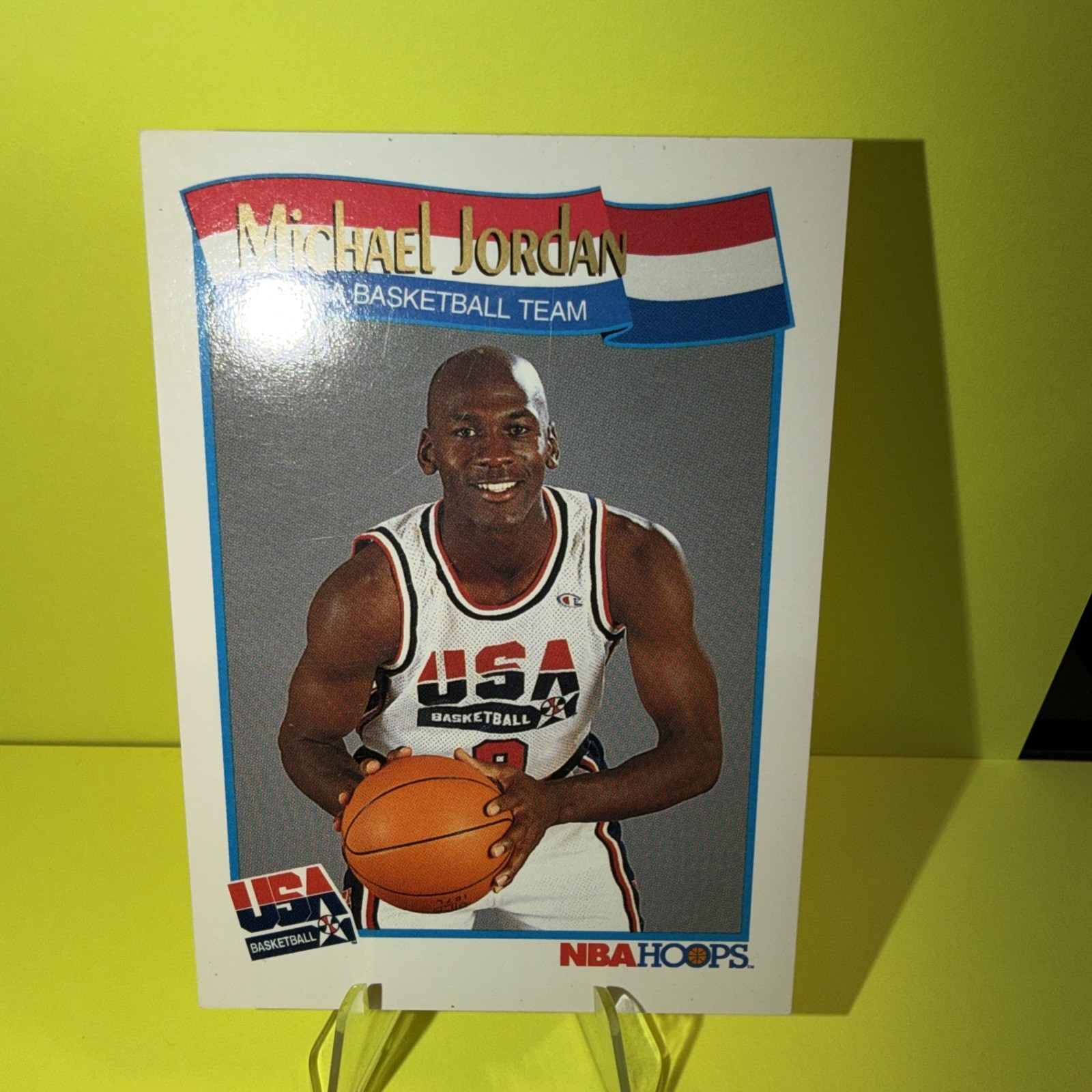 Q3-35 BASKETBALL CARD – MICHAEL JORDAN USA – CARD #579 – 1991 NBA PROPERTIES