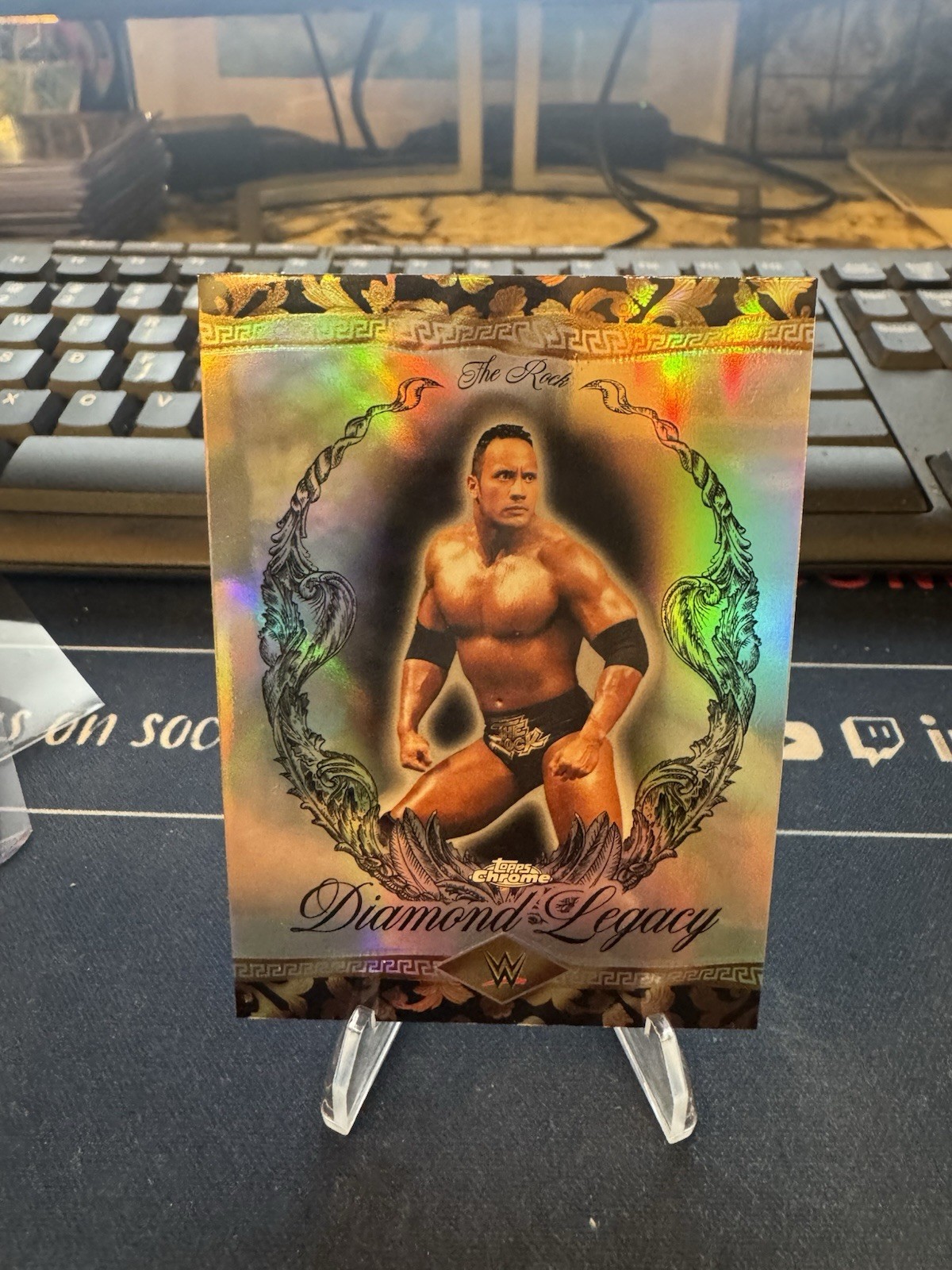 2026 Topps Chrome WWE The Rock Diamond Legacy #RDL-12