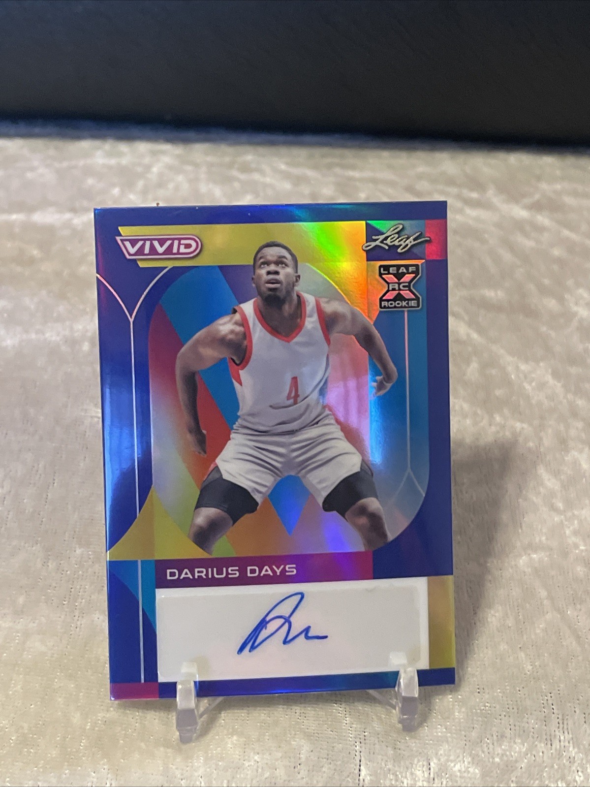 2023 LEAF VIVID BASKETBALL DARIUS DAYS #BA-DD1 BLUE PRISMATIC XRC AUTO #d/30 LSU