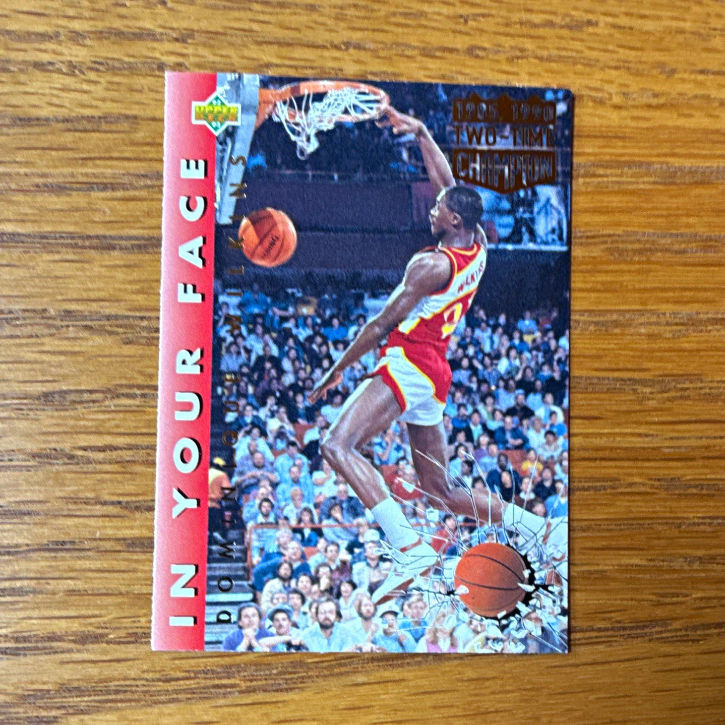 Upper Deck 1992 Dominique Wilkins #454 Atlanta Hawks In Your Face Insert