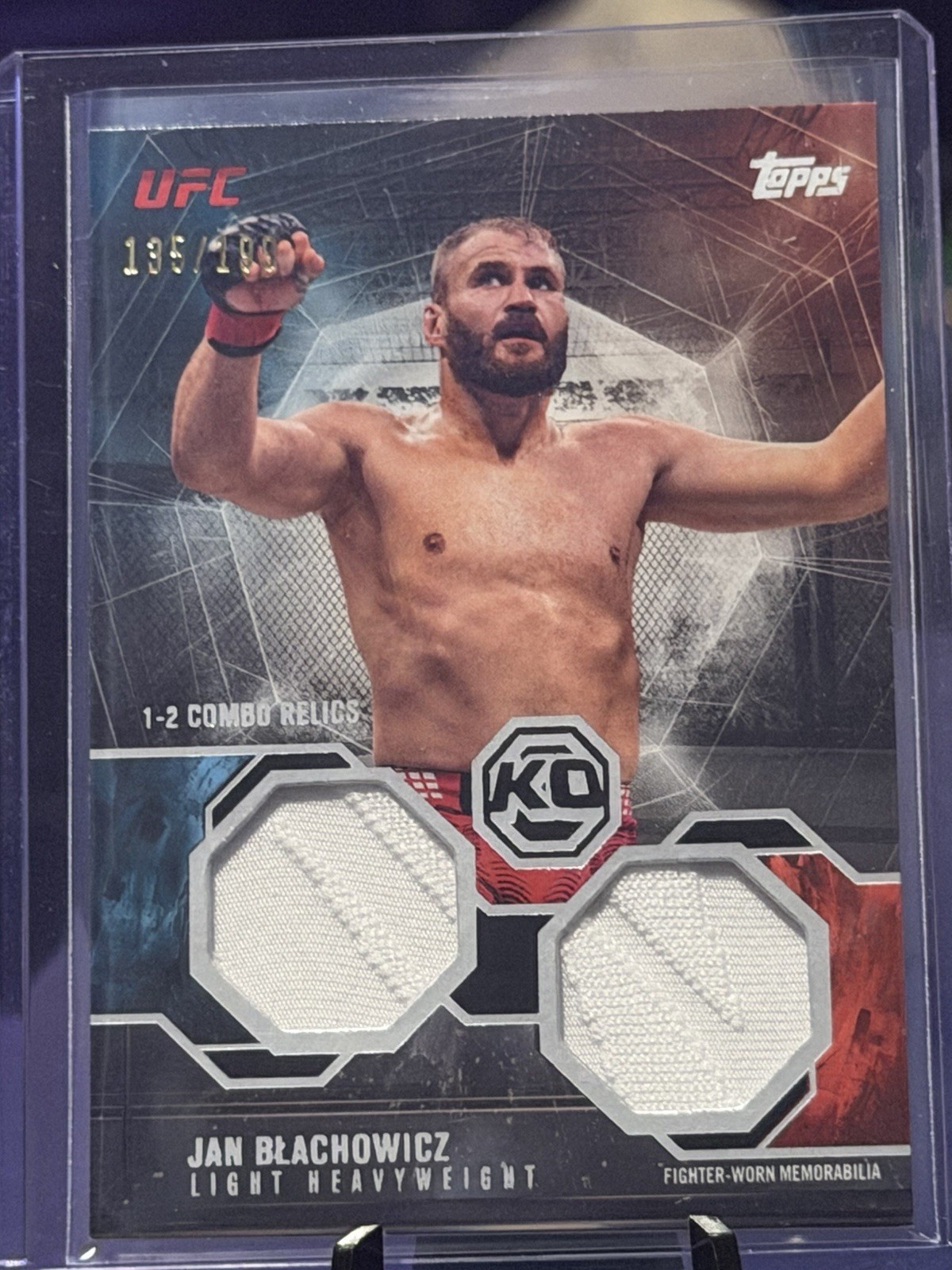 2026 Topps UFC Knockout Jan Blachowicz 135/199 1-2 Combo Relic Card #OTC-JB