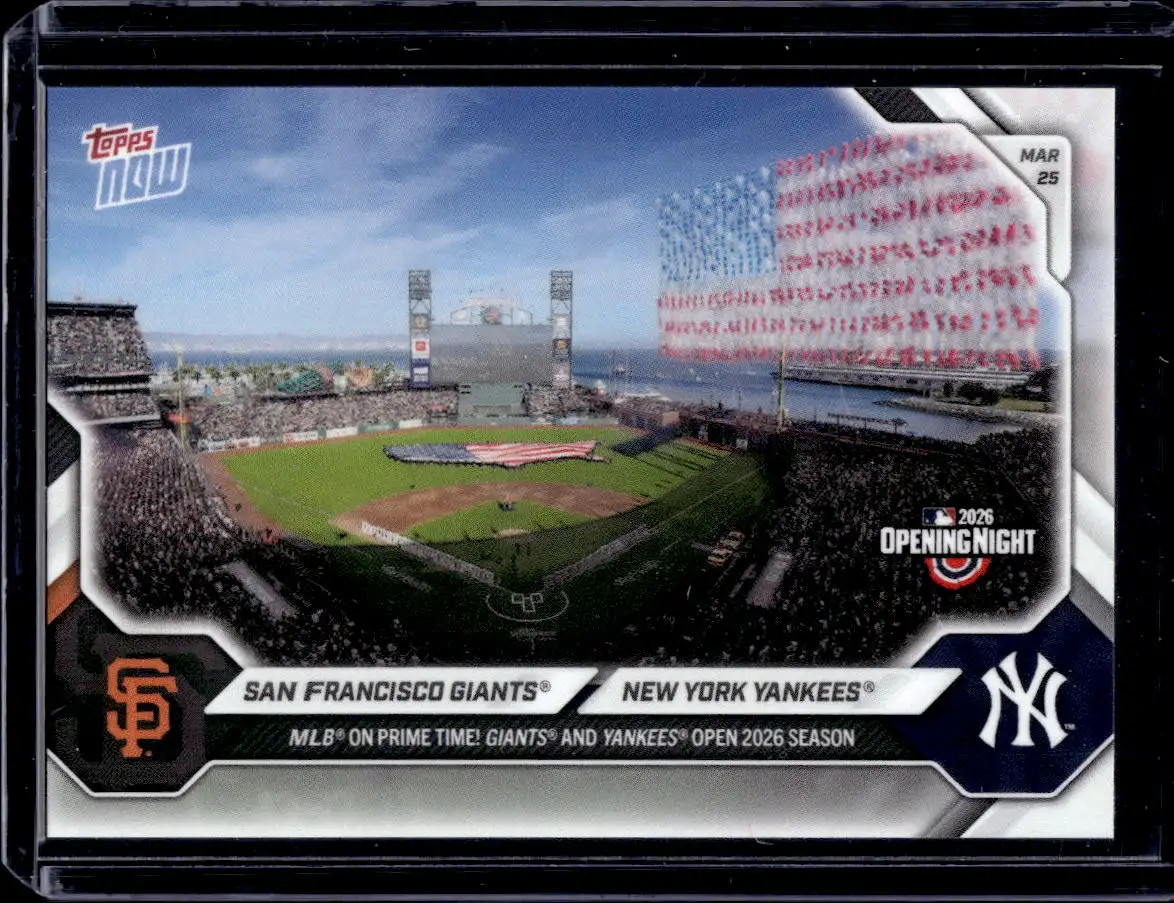 2026 Topps Now #1 San Francisco Giants / New York Yankees Base Card (Qty)