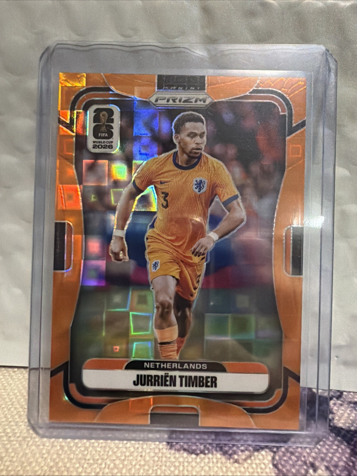 2026 Panini Prizm Fifa World Cup – Jurrien Timber #309 Orange Pandora Prizm /215