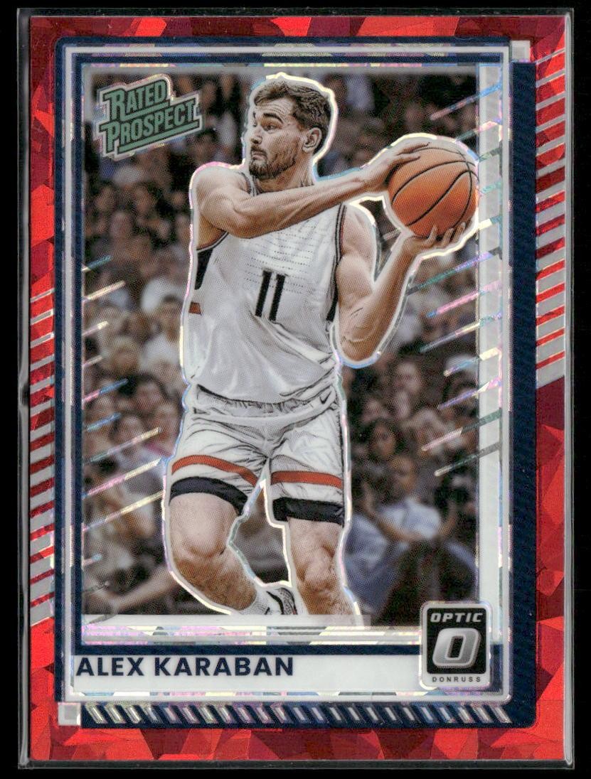 2025-26 Donruss #64 Alex Karaban Optic Red Cracked Ice