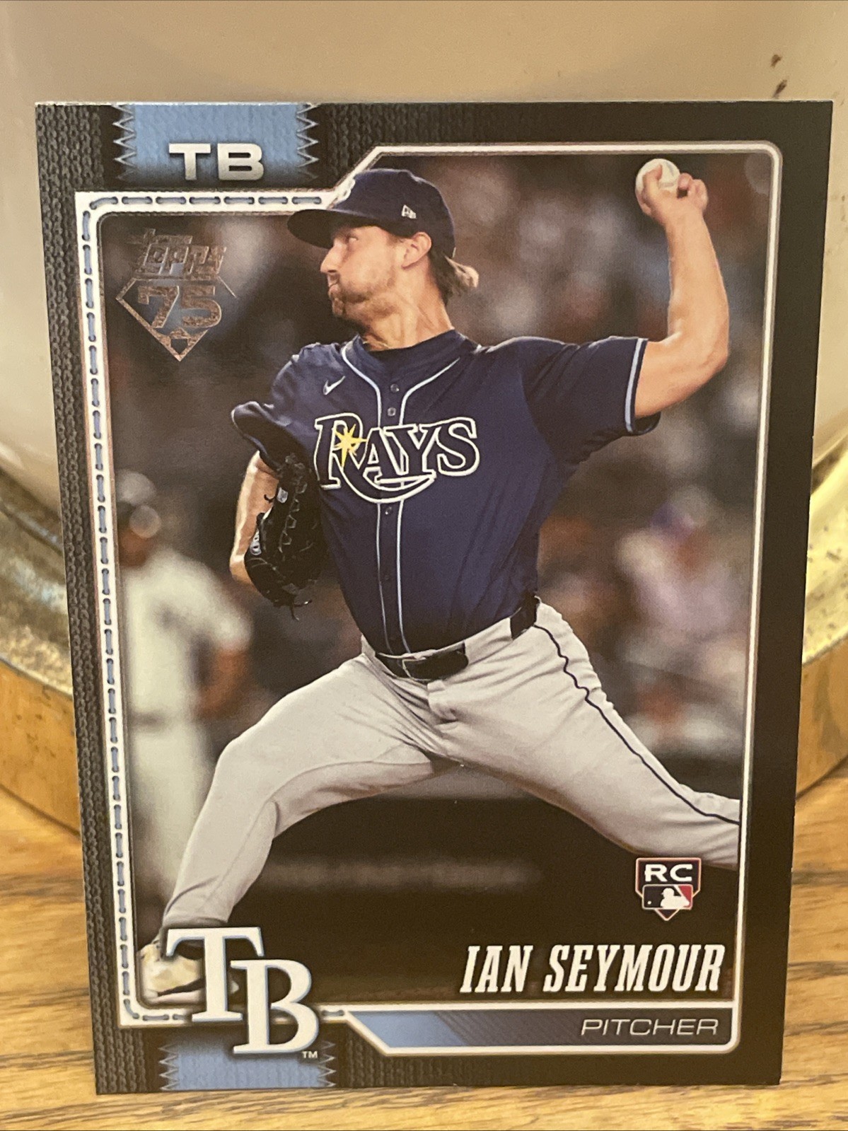 2026 Topps Series 1 – Ian Seymour Rookie /75 Black Parallel RAYS RC #165