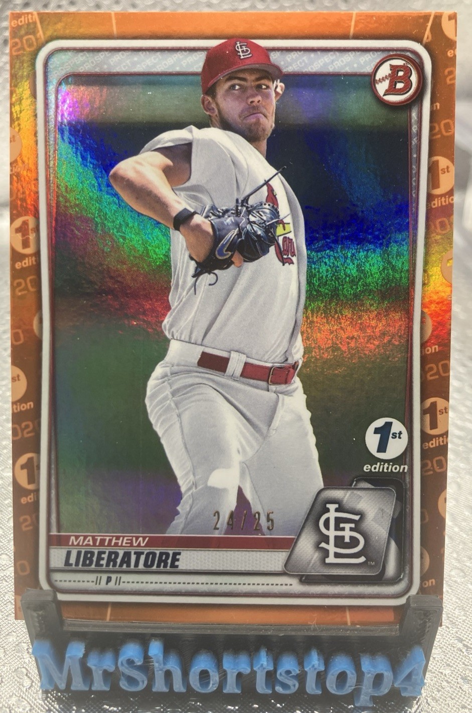 2020 Bowman Draft 1st Ed MATTHEW LIBERATORE Scarce Orange /25 BD-198 CARDINALS
