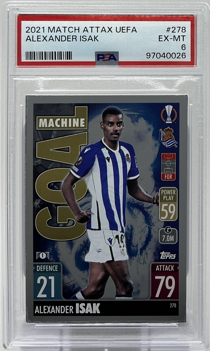 Alexander Isak PSA 6 – 2021 Topps Match Attax UCL ‘Goal Machine’ -Liverpool
