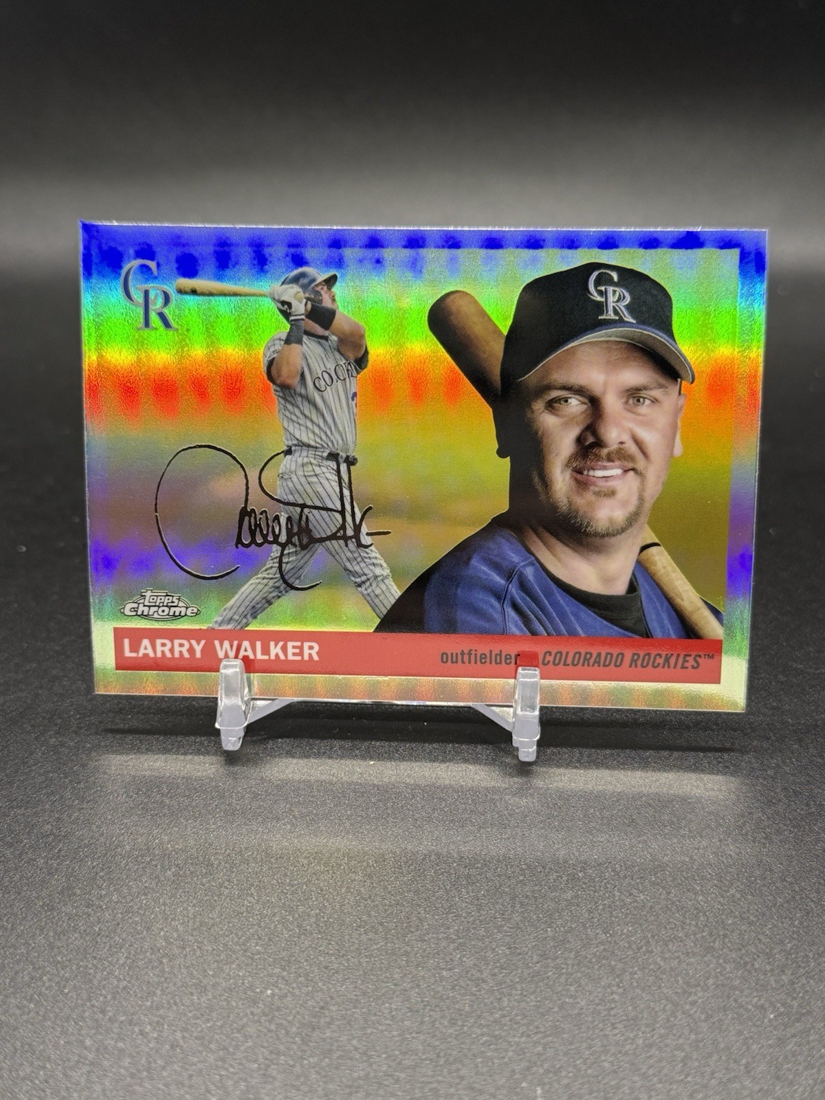 2025 Larry Walker Topps Chrome Platinum Anniversary Refractor #428 Rockies
