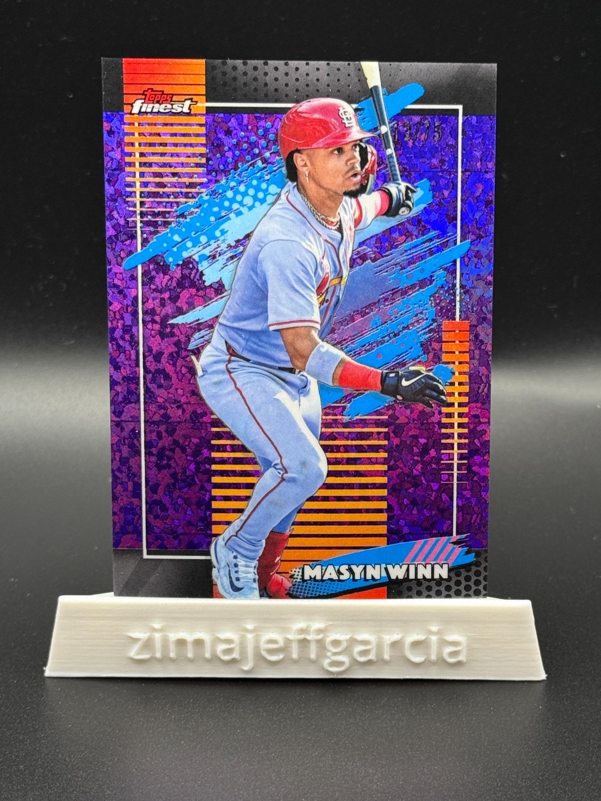 2026 Topps Finest Masyn Winn #174 Uncommon Purple Mini Diamonds /75 Cardinals