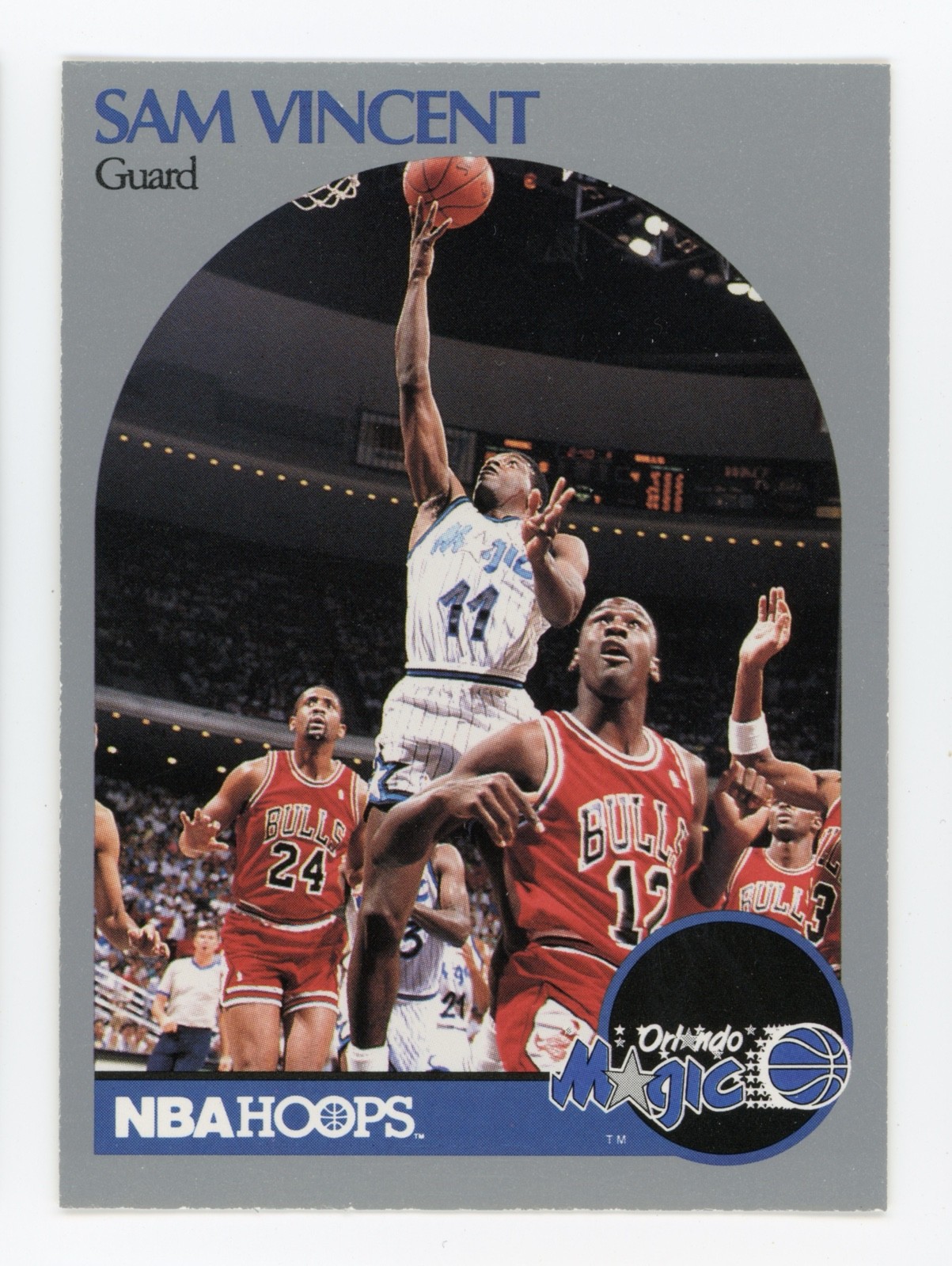 1990-91 NBA Hoops – Michael Jordan, Sam Vincent #223 Michael Jordan Wearing #12