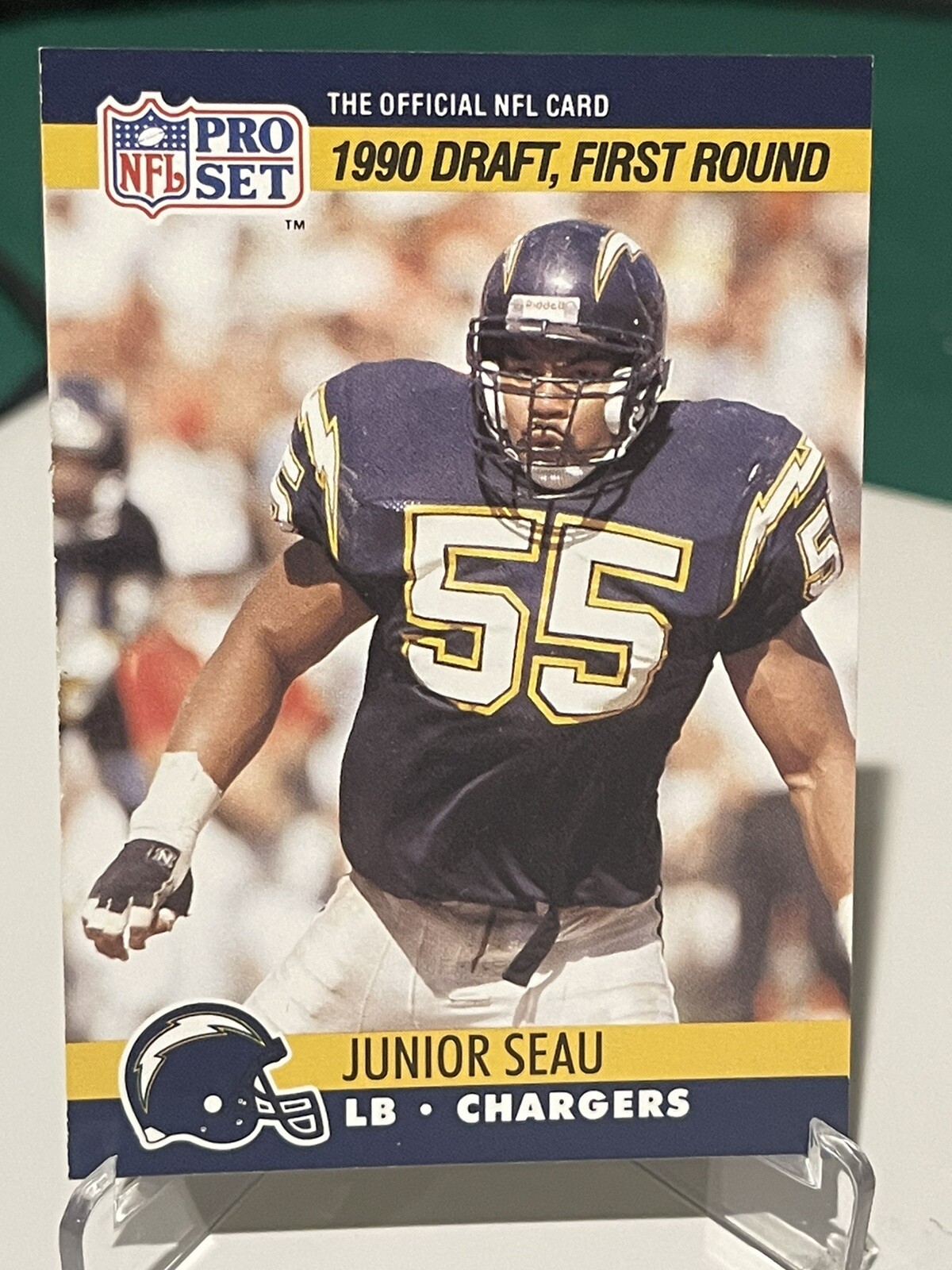 1990 Pro Set Junior Seau San Diego Chargers #673 Football Card Rookie RC