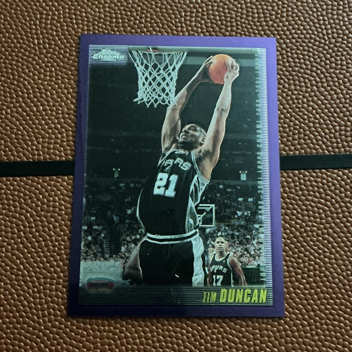 Topps Chrome 2000-01 Tim Duncan San Antonio Spurs Base Set #40 NBA Card