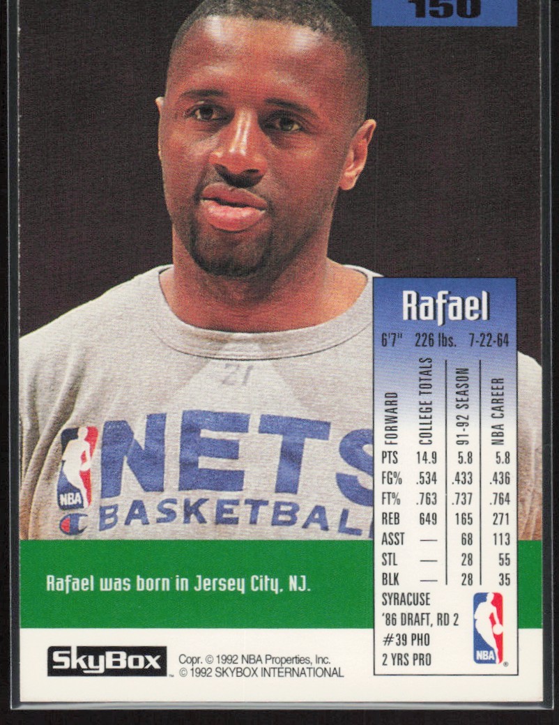 1992-93 SkyBox Rafael Addison New Jersey Nets #150