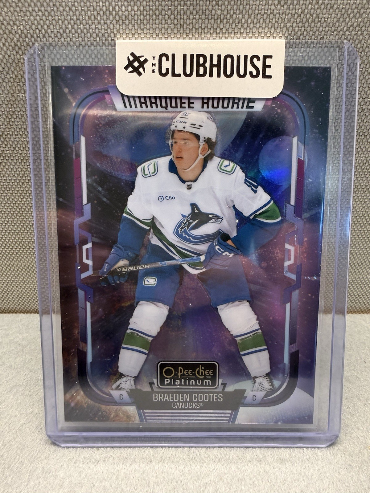 2025-26 OPC Platinum Marquee Rookie Cosmic 08/65 Braeden Cootes
