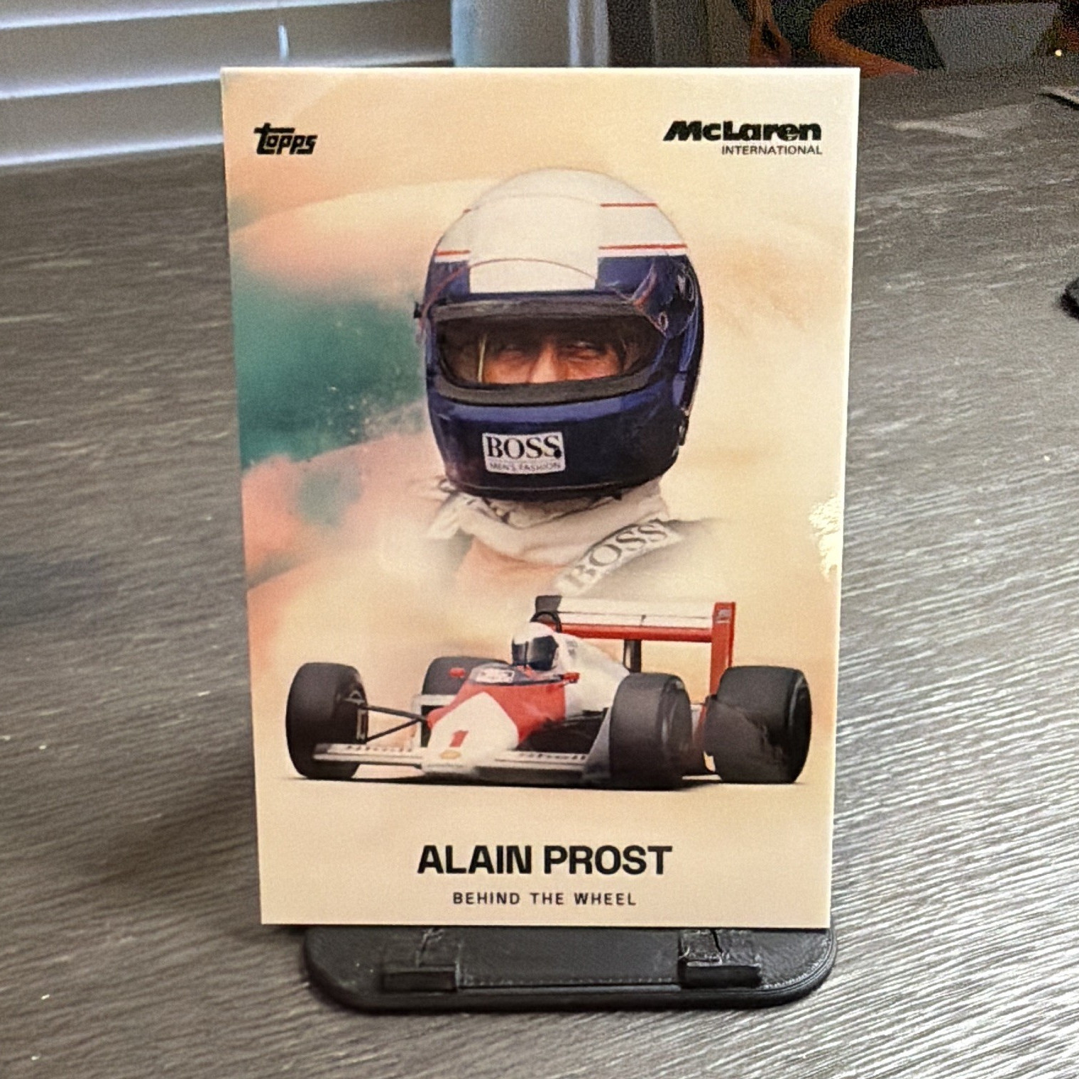 Topps 2025 McLaren Racing Alain Prost F1 Behind the Wheel Insert