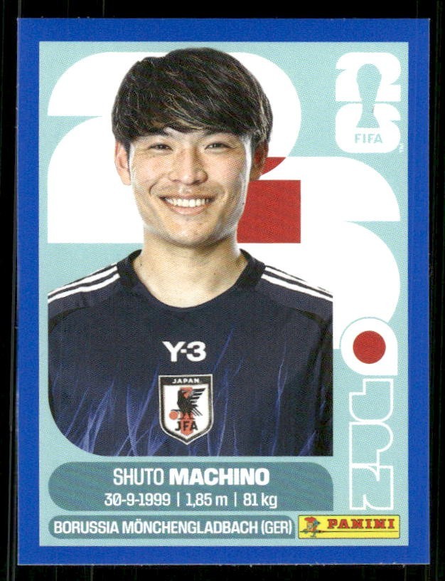 2026 USA Fifa World Cup Panini Sticker Blue Border SHUTO MACHINO Japan JPN17