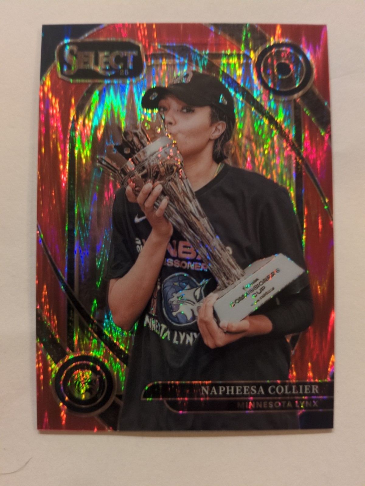 Napheesa Collier Lynx Red Flash Prizm /349 2025 Select WNBA Courtside #246
