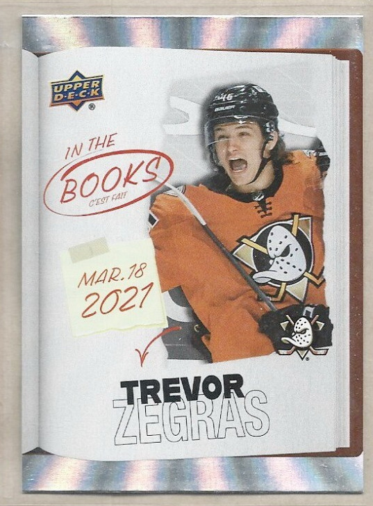 Trevor Zegras Anaheim Ducks 2025 Tim Hortons In the Books #ITB-5