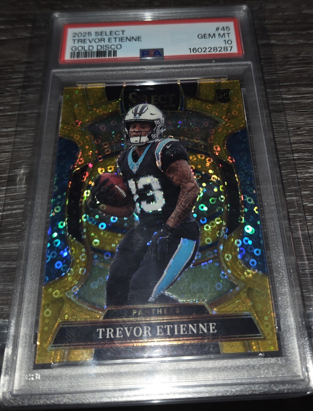 💎 *POP 1* /10 PSA 10 Trevor Etienne Gold Disco Rookie Select #45 Panthers