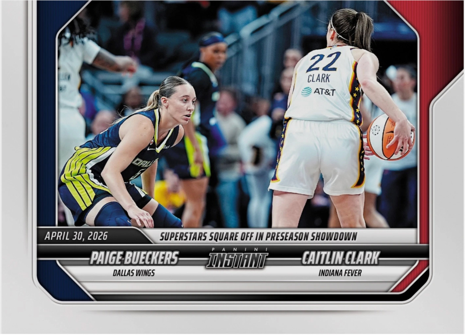 IN HAND 2026 Panini Instant WNBA #22 Paige Bueckers Wings Caitlin Clark Fever
