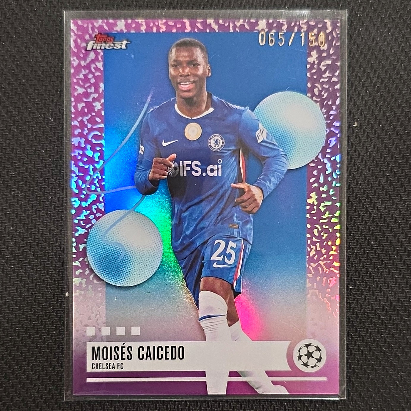 Topps 2026 Finest Moisés Caicedo Chelsea FC UEFA Champions League #255 065/150