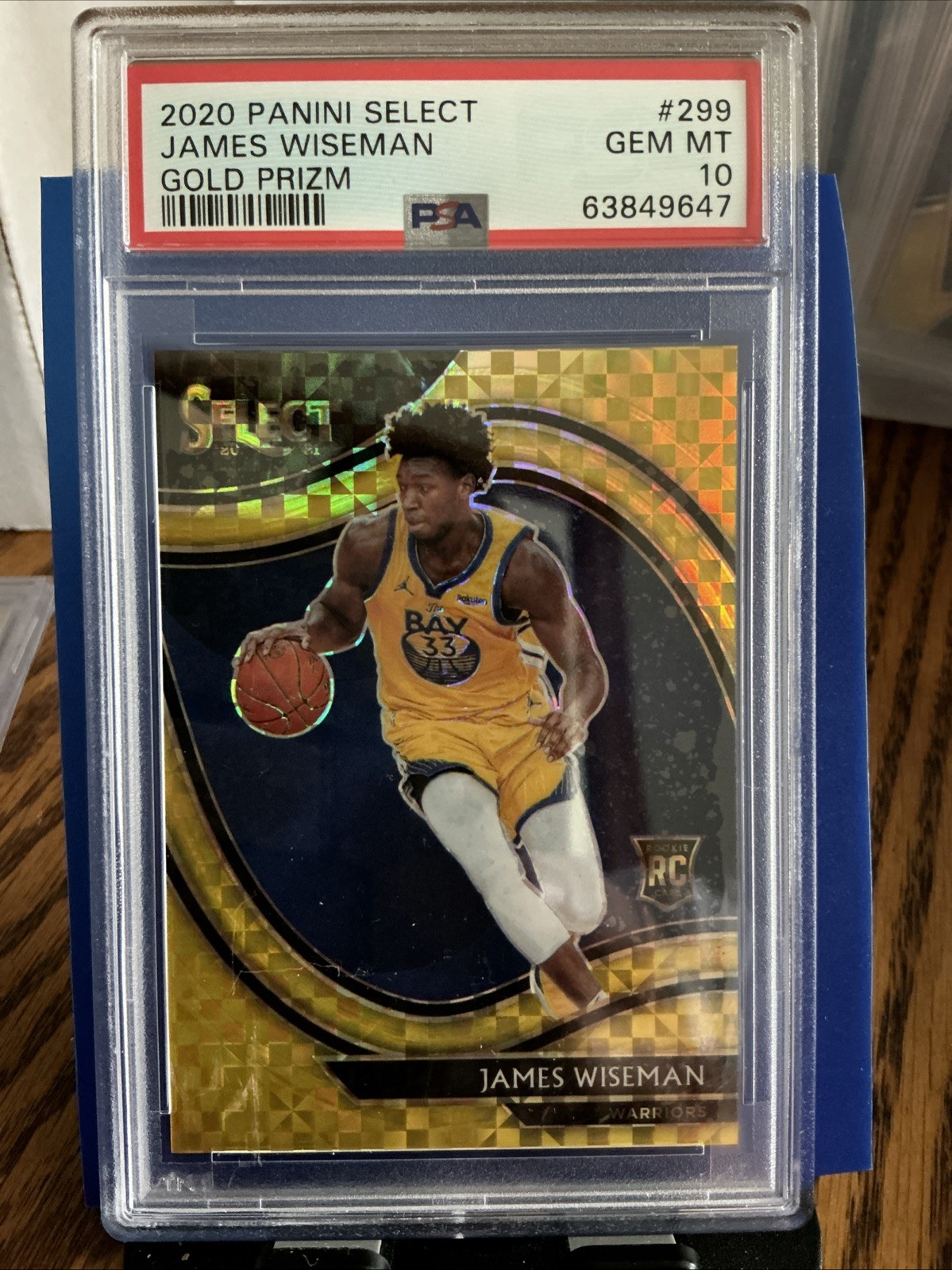 2020 Panini Select James Wiseman SSP /10 Gold Prizm Rookie PSA 10 Warriors Pop 2