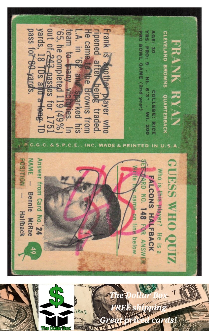 1966 Philadelphia #49 Frank Ryan – Cleveland Browns