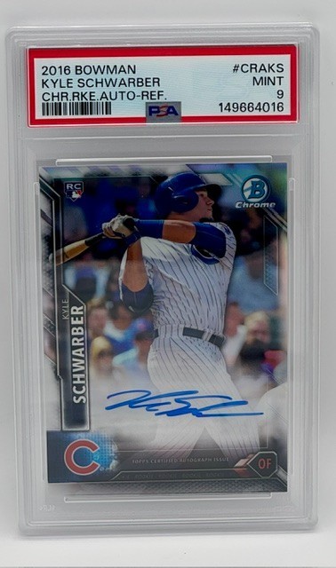 2016 Bowman – Chrome Rookie Autographs KYLE SCHWARBER #CRA-KS Refractor /499…