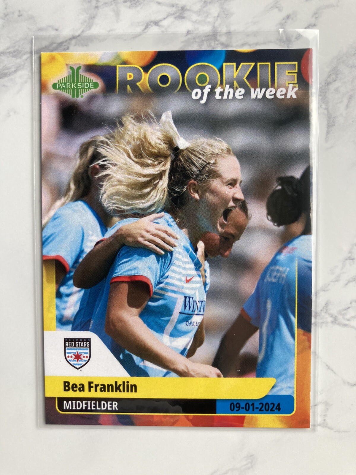 Bea Franklin 2024 Parkside NWSL Pronto Rookie of the Week RC #17 Red Stars /260