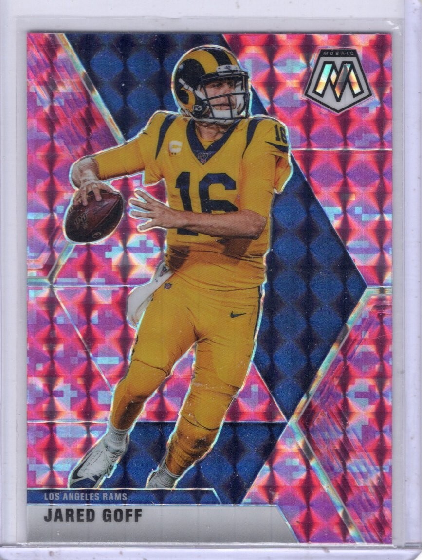 2020 Panini Mosaic Pink Prizm #117 Jared Goff Los Angeles Rams