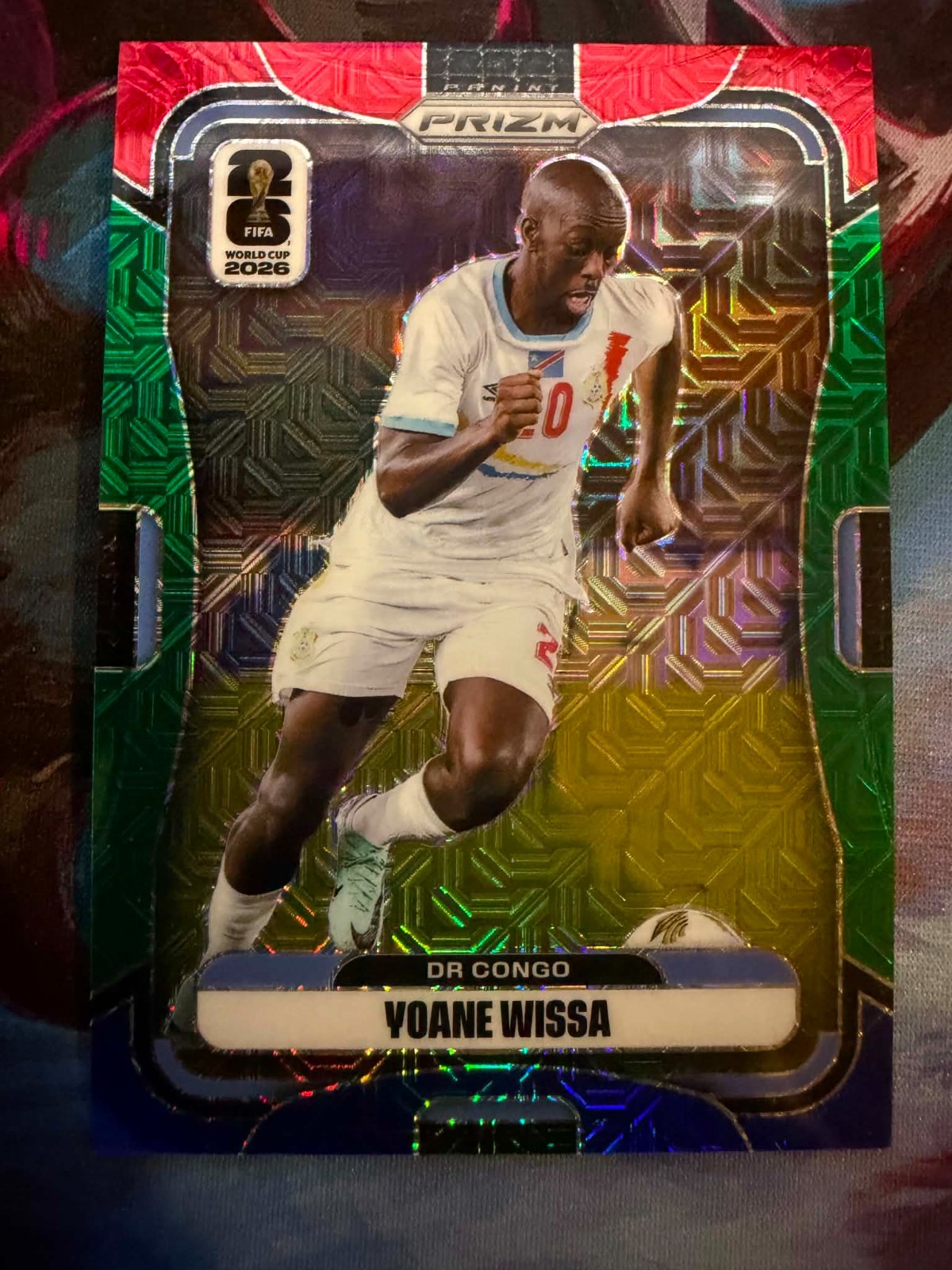 2026 Prizm World Cup Yoane Wissa Red Green Blue Mojo DR Congo