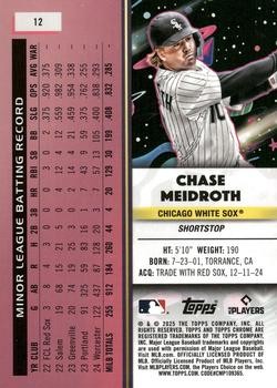 Chase Meidroth 2025 Topps Chrome Cosmic #12 RC Chicago White Sox