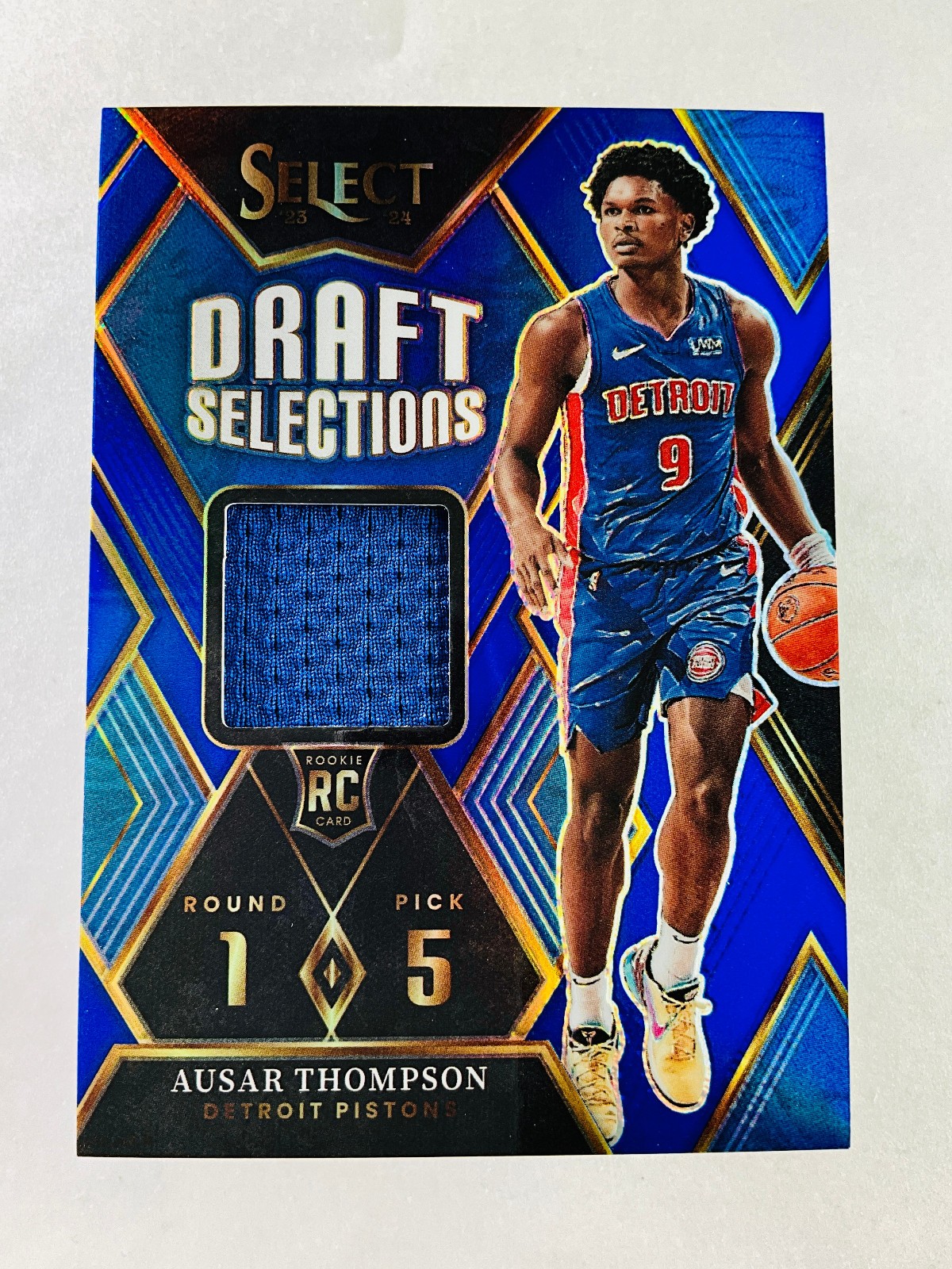 2023-24 Select Ausar Thompson Draft Selections RC Jersey Blue Prizm #/75