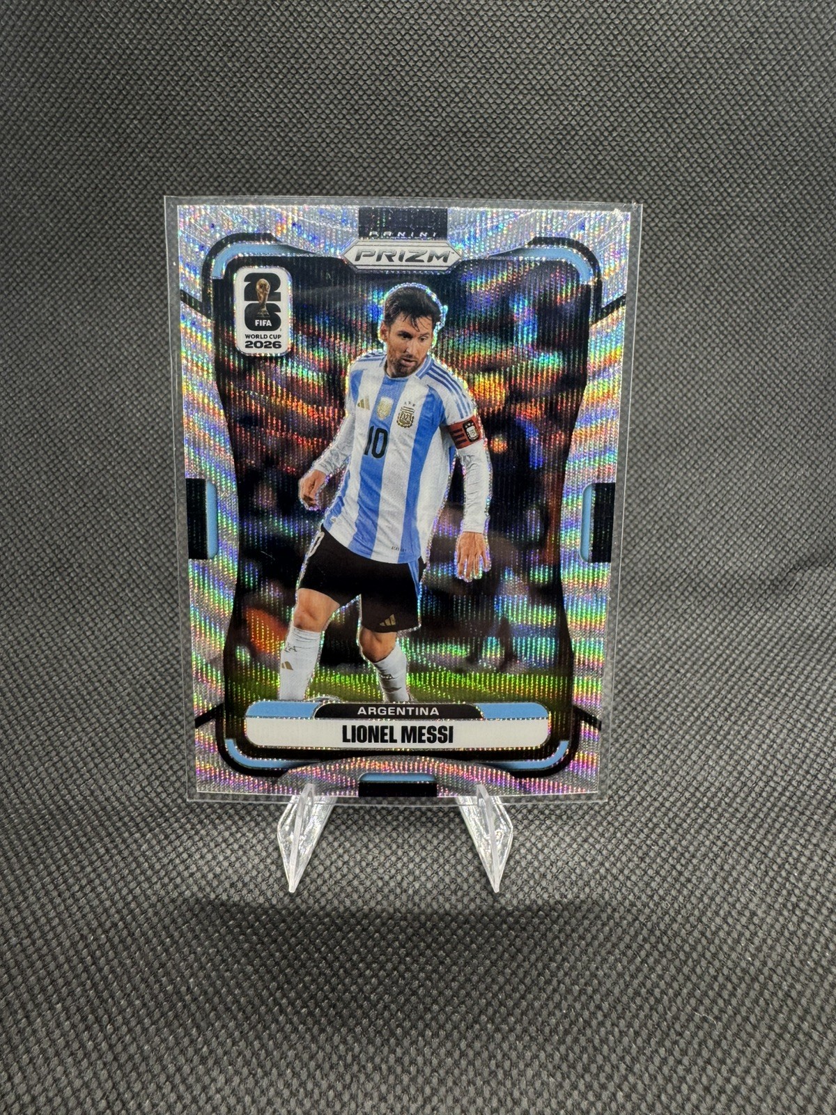 LIONEL MESSI 2026 Prizm FIFA World Cup World Cup Silver Wave Argentina #10